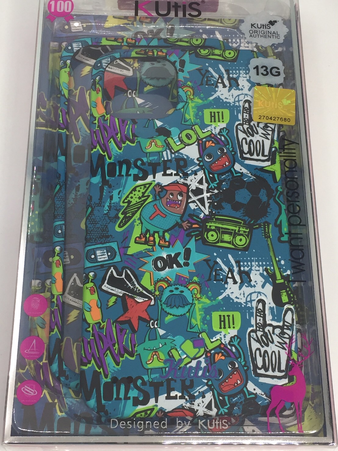 เคสคูทิส(Kutis)เคสไอโฟน13G(ลายMonster)มาใหม่ เคสประกบหน้า-หลัง เคสเรืองแสง เคสลายวินเทจ ร้านSuperhero Klongthom