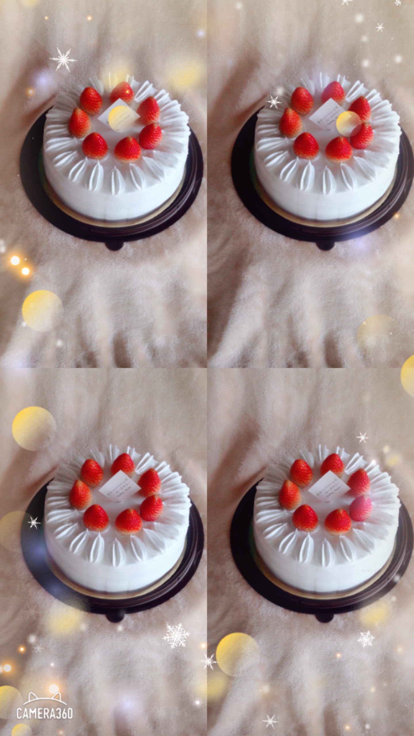 🍓 สตรอว์เบอร์รี่ชอร์ทเค้ก 🍓 (2 ปอนด์) Angel Strawberries ShortCake (2 Pound / 7" x 7") 3 ชั้น