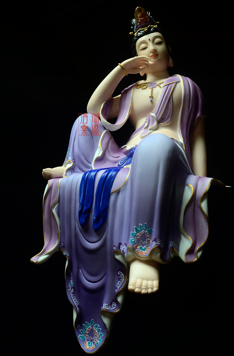 พระโพธิสัตว์ลัทธิเต๋า,Haihui ประติมากรรมเซรามิกเคลือบสี