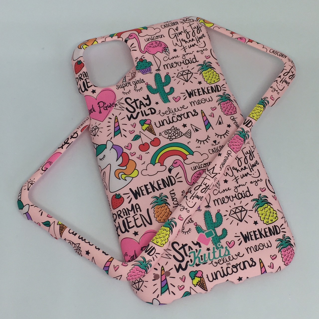 เคสคูทิสKutisไอโฟน11G(ลายฟลามิงโก้ผอม)มาใหม่ เคสประกบหน้า-หลัง เคสเรืองแสง เคสลายวินเทจ ร้านSuperhero KLongthom