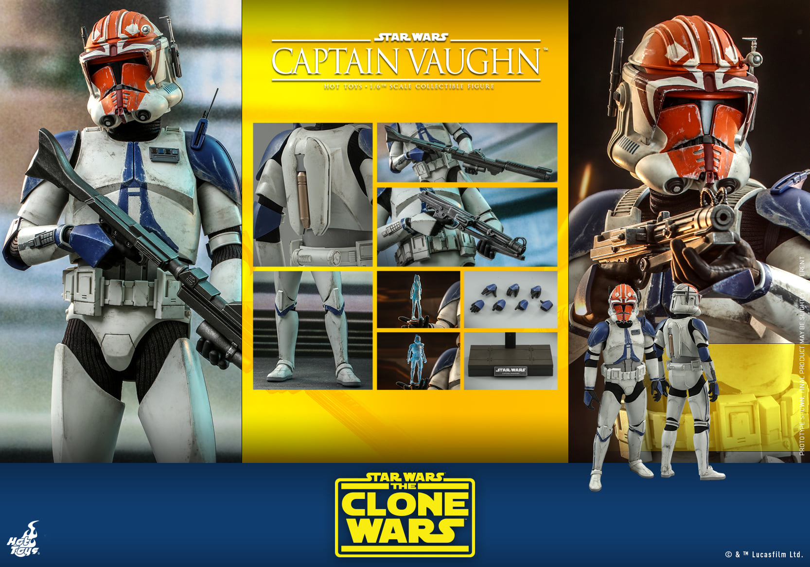 Hot Toys TMS065 1/6 Star Wars: The Clone Wars™ - Captain Vaughn™