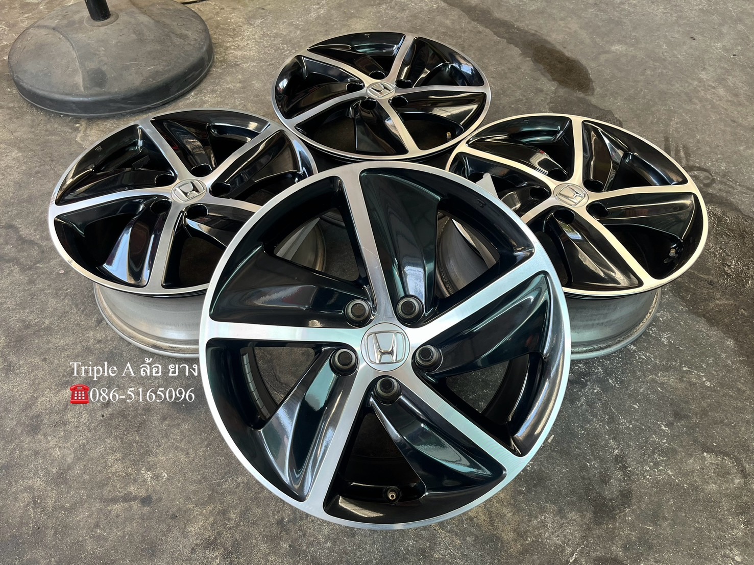 ✨ล้อแม็ก 5รู114✨Honda HRV ตัวท็อป ขอบ 17 ดำหน้าเงา