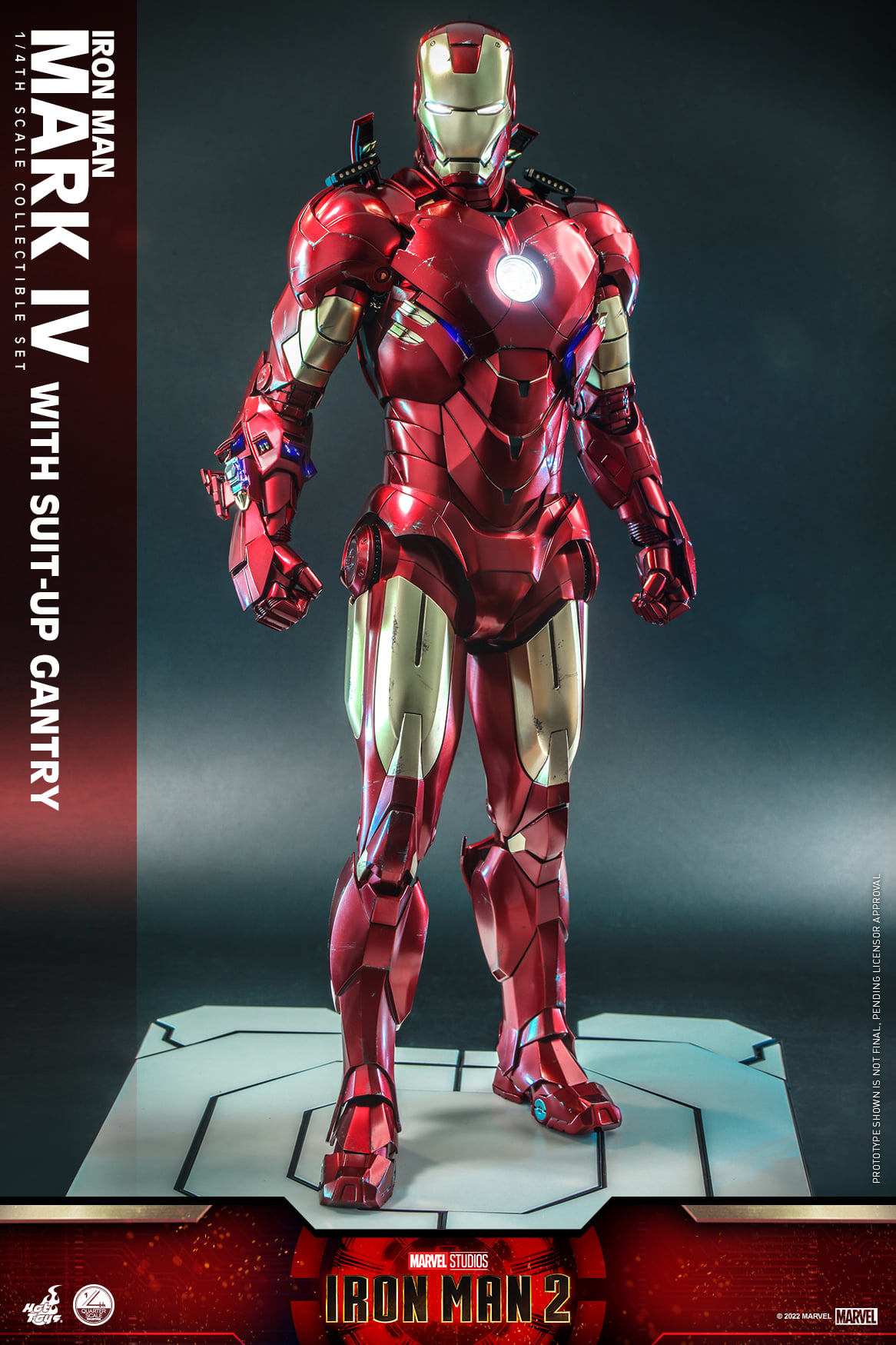 Hot Toys QS021 1/4 Iron Man 2 - Iron Man Mark IV with Suit-Up Gantry