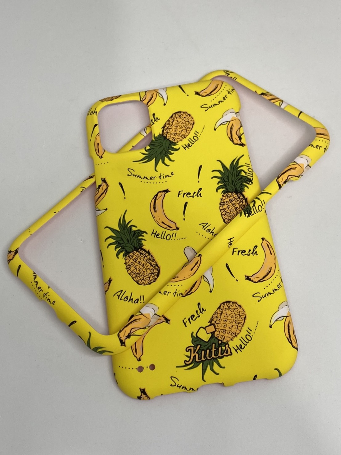 เคสคูทิส(Kutis)เคสไอโฟน11G(ลายกล้วยกับสัปปะรด)มาใหม่ เคสประกบหน้า-หลัง เคสเรืองแสง เคสลายวินเทจ ร้านSuperhero Klongthom