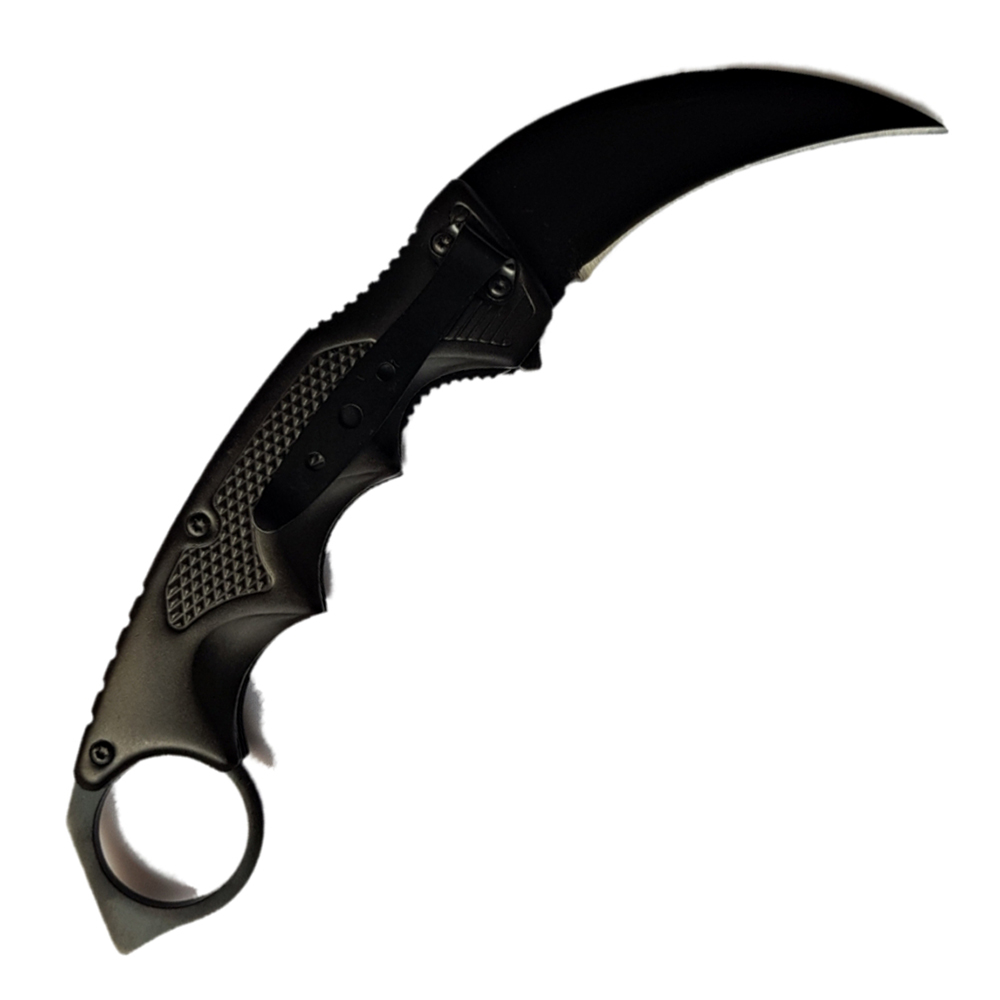 มีดพก มีดพับ มีดคารัมบิต Fox Outdoor Karambit Knife B63 (สีดำ)