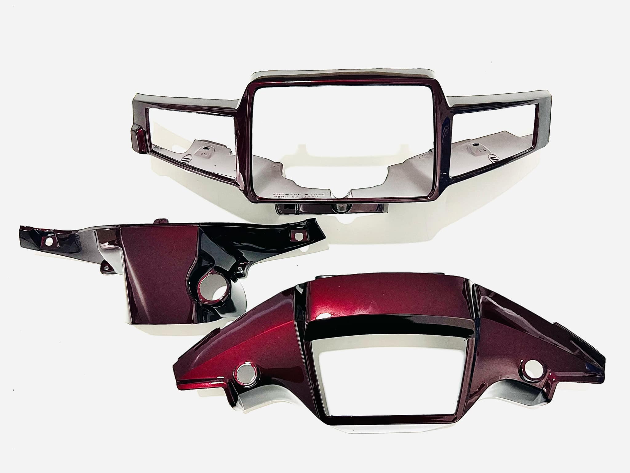 หน้ากากคัสตอม custom บน+ล่าง+หน้า สีมังคุด ครบชุด C