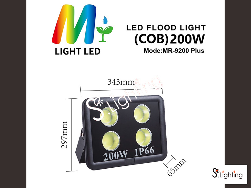 LED Flood Light COB 200w แสงขาว