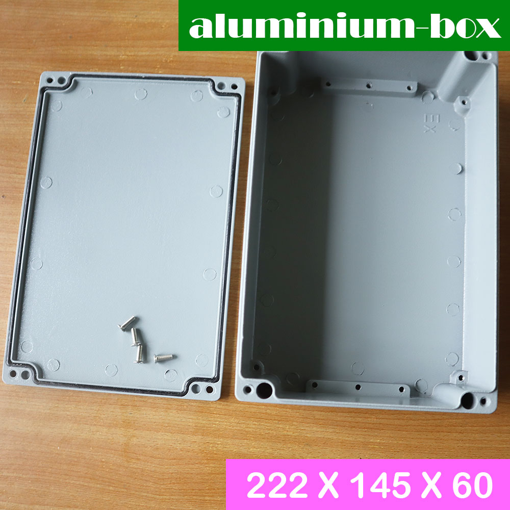กล่องอลูมิเนียมกันน้ำ IP66 สีเทา ขนาด 222 X 145 X 60 มม. (P)