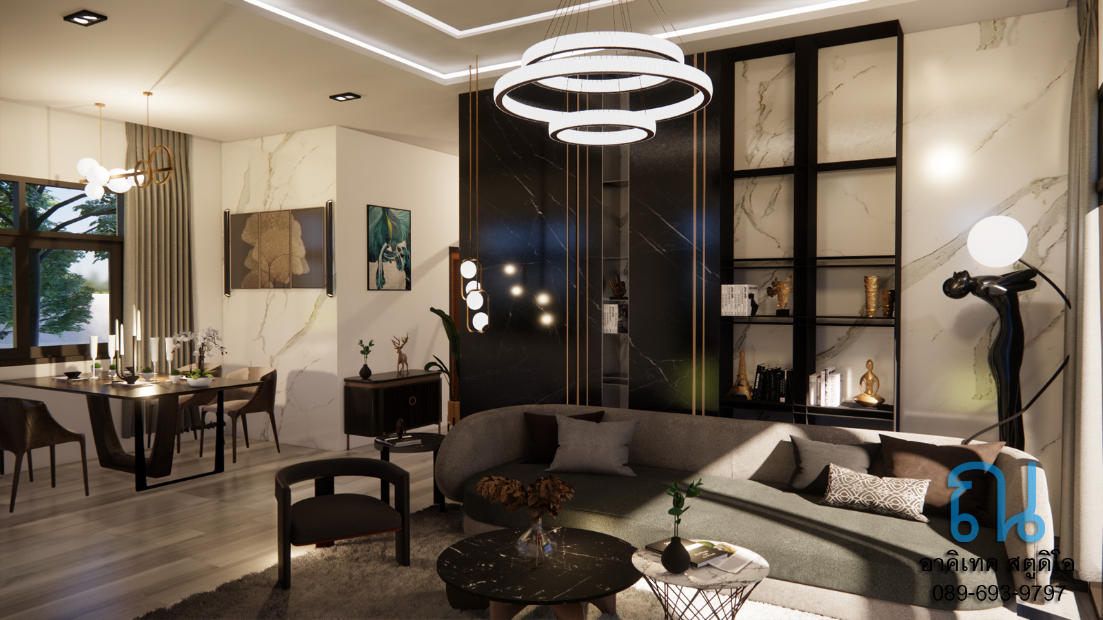 แบบบ้าน 2 ชั้น สไตล์โมเดิร์น ลักชัวรี่ (Modern Luxury) NA-219 ขนาด 204 ตร.ม 3 ห้องนอน 3 ห้องน้ำ