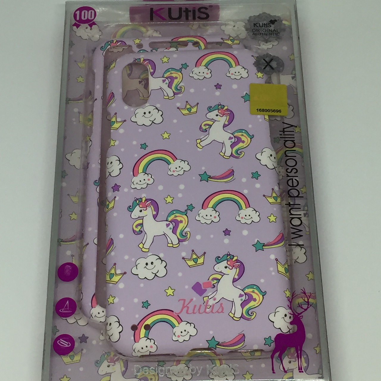 เคสคูทิส (Kutis) ไอโฟนX,XS(ลายม้าโพนี่สีม่วง)