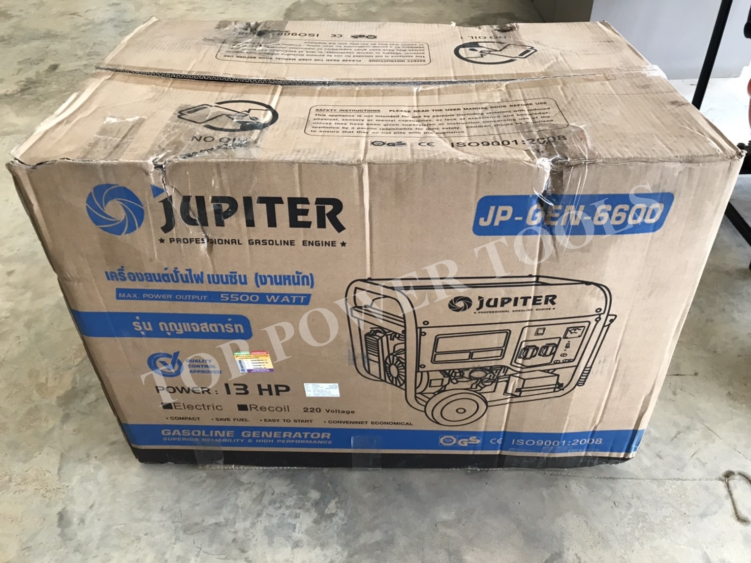 เครื่องปั่นไฟ เบนซิน JP-GEN-6600 (5,500W) JUPITER (สตาร์ทกุญแจ)