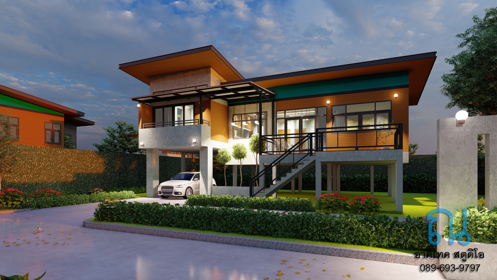 แบบบ้านชั้นครึ่ง สไตล์ลอฟท์ NA-118 ขนาด 141 ตร.ม. 3 ห้องนอน 2 ห้องน้ำ