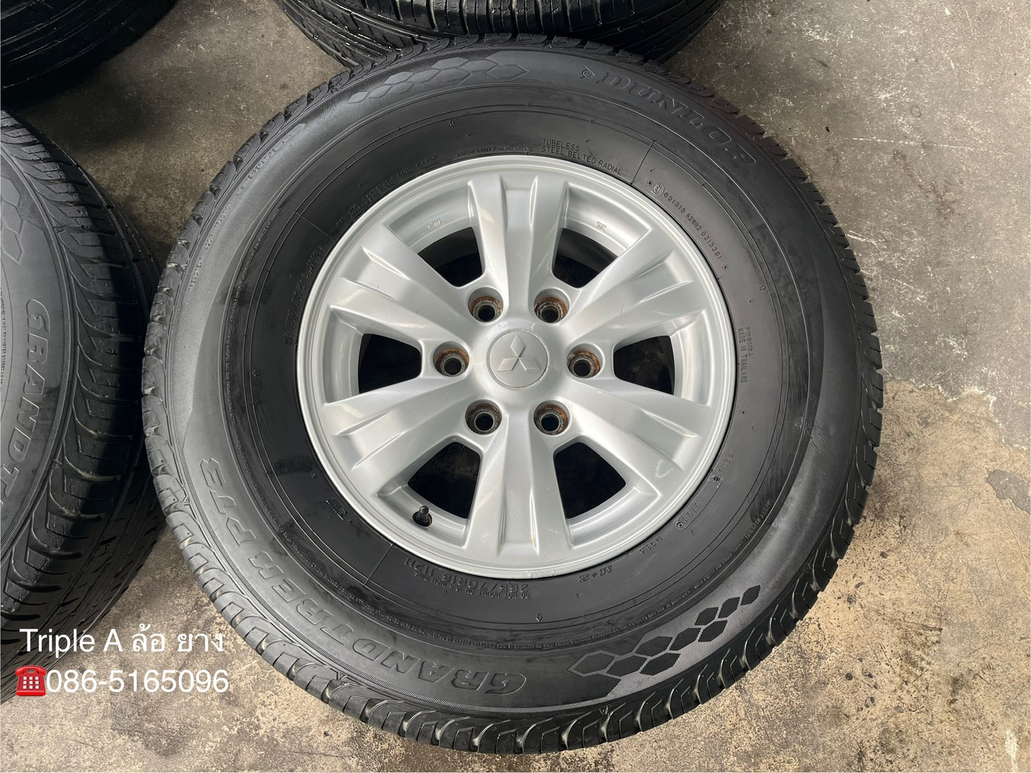 ✨ล้อแม็ก 6รู139✨Mitsu Pajero ขอบ 16 แถมยาง 265-70-16 Dunlop ปี 20