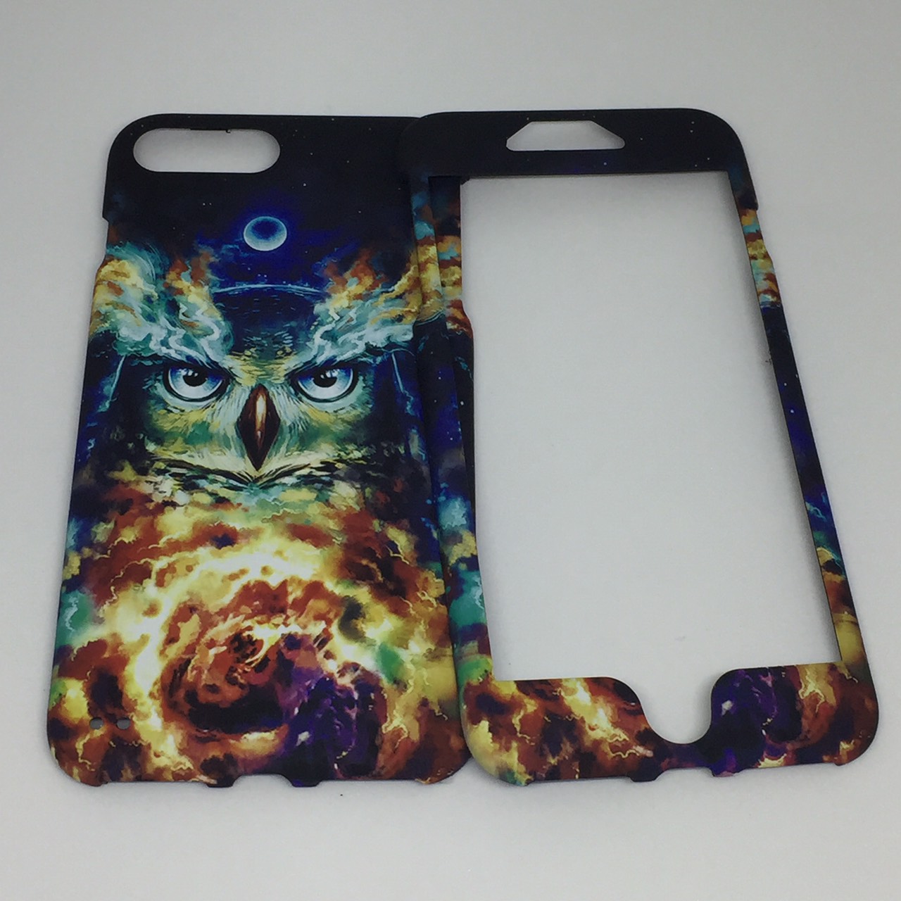 เคสคูทิส(Kutis)ไอโฟน7พลัส,8พลัส(ลายนกในเปลวไฟ)เคสประกบหน้า-หลัง เคสเรืองแสง