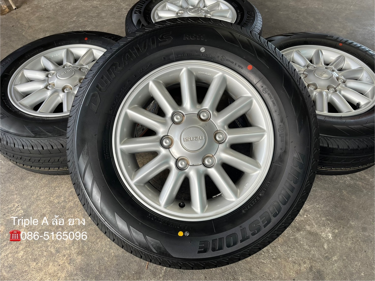 ✨ล้อแม็ก✨ISUZU D-Max ขอบ 15 พร้อมยางใหม่💯215-70-15 Bridgestone💥ปี25💥