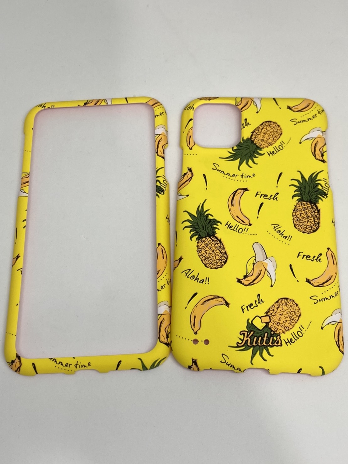 เคสคูทิส(Kutis)เคสไอโฟน11G(ลายกล้วยกับสัปปะรด)มาใหม่ เคสประกบหน้า-หลัง เคสเรืองแสง เคสลายวินเทจ ร้านSuperhero Klongthom