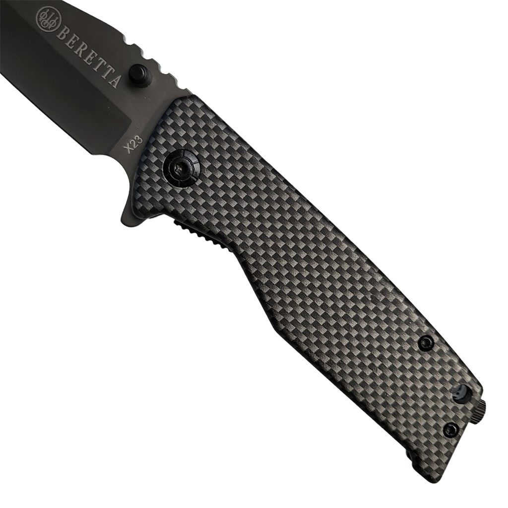 มีดพับ Beretta X23 ขนาด 7.9 นิ้ว (20 ซม.) - ด้ามสีดำ