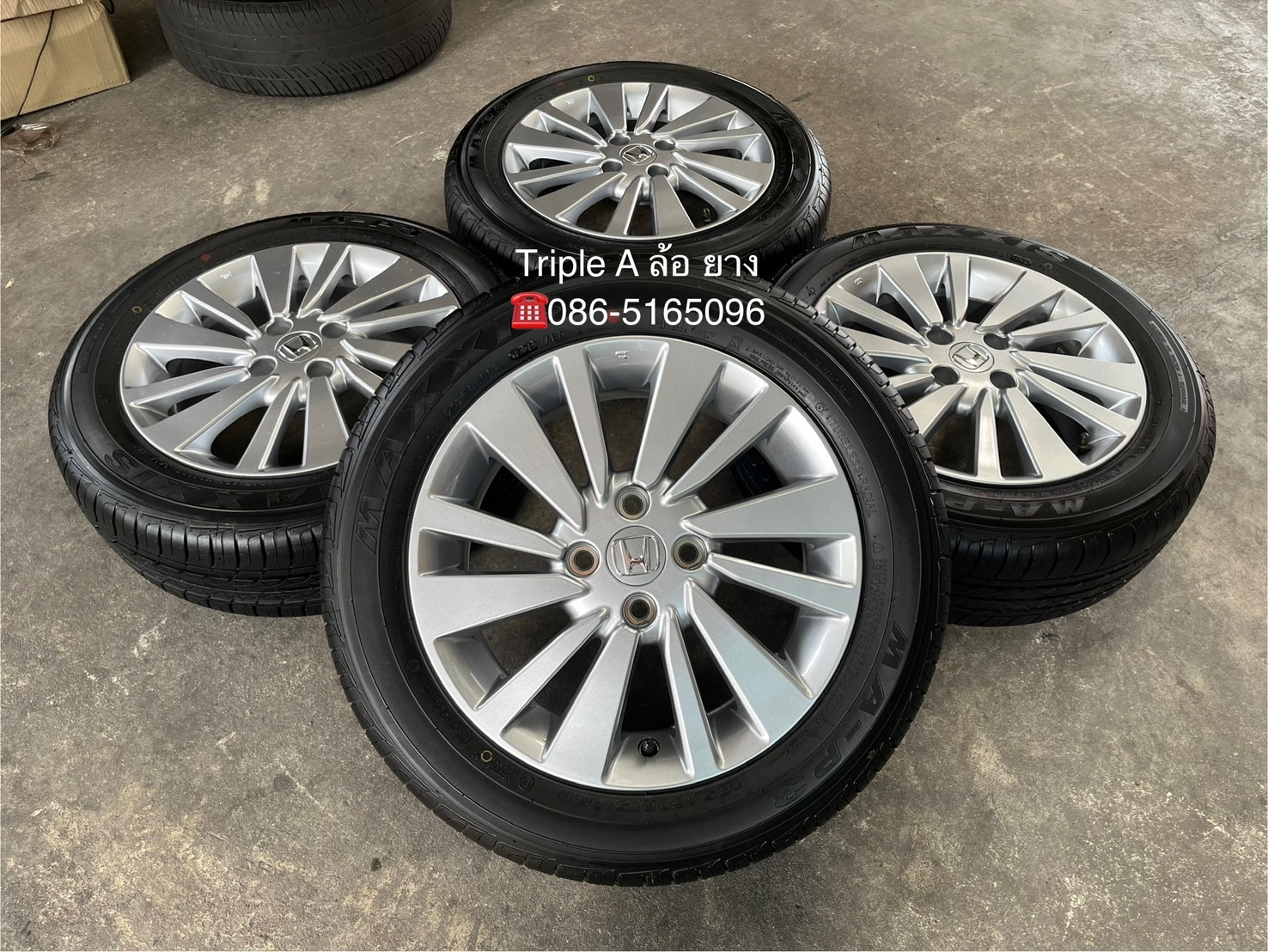 💥ปี 25💥✨ล้อแม็กป้ายแดง✨Honda City รุ่นใหม่ล่าสุด ขอบ 15 พร้อมยางใหม่ป้ายแดง 185-60-15 Maxxis💖