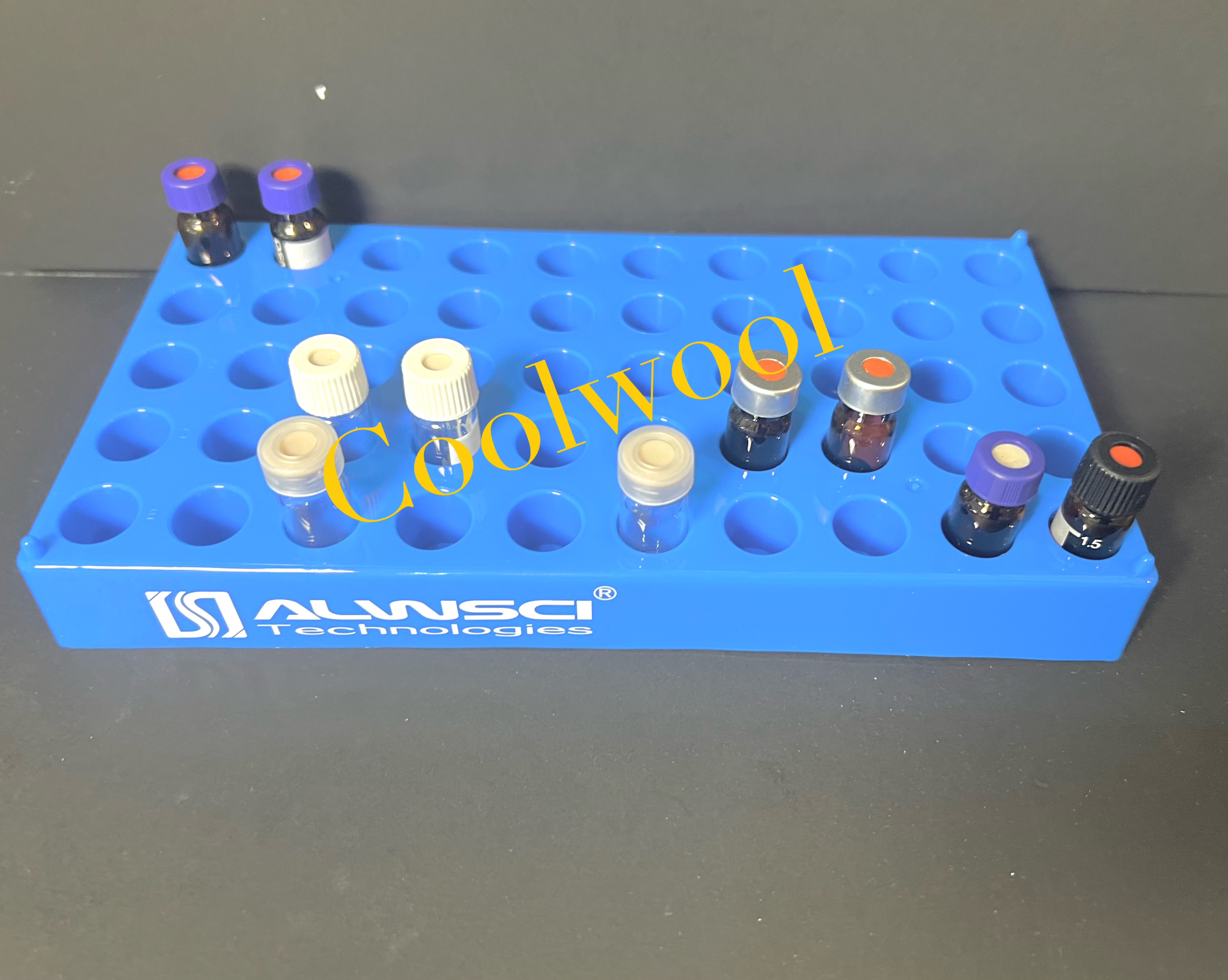 2ml PP Vial Rack ที่วางหลอด 50 ช่อง สำหรับ GC/HPLC vial