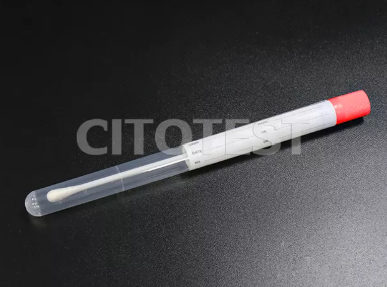 ก้านสำลีในหลอดเก็บตัวอย่าง Snappable PS Stick with Cotton swabs in tube Citoswab (100 ชิ้น/แพ็ค)