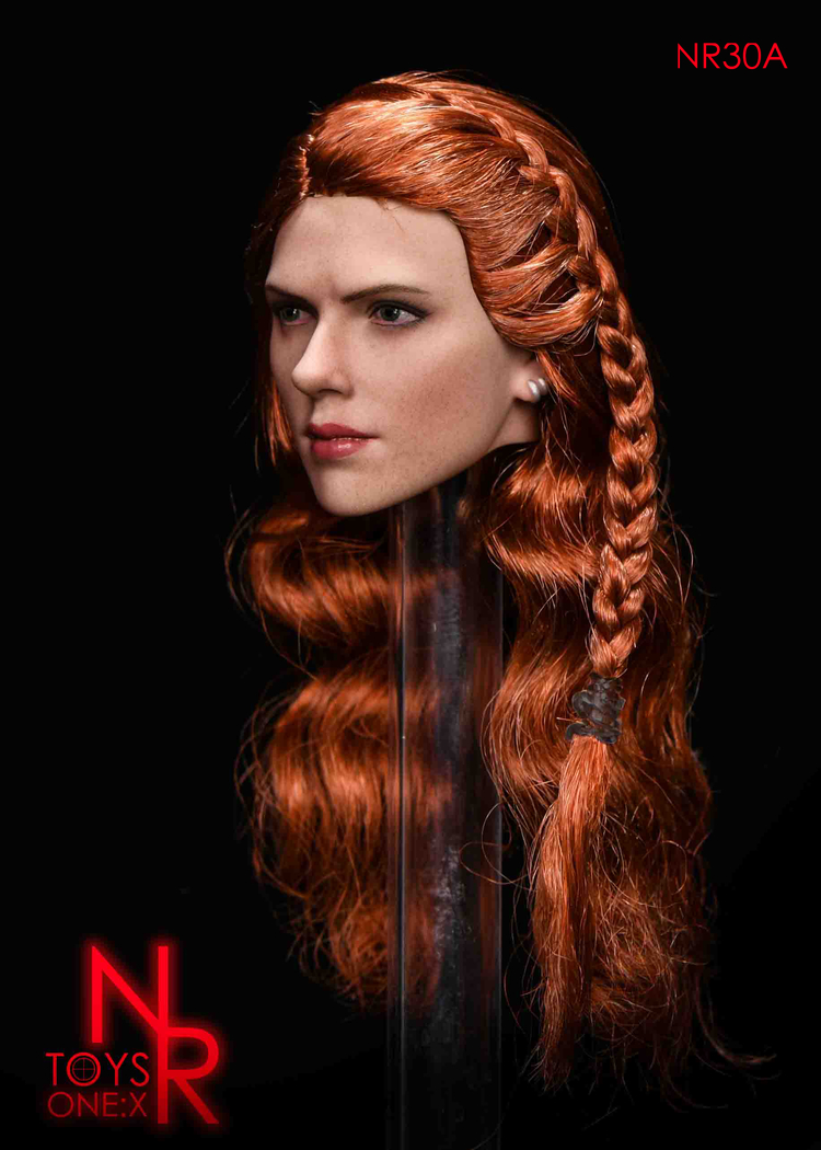 NRTOYS NR30B 1/6 Widow 7.0 Sideburn Hair Female Headsculpt