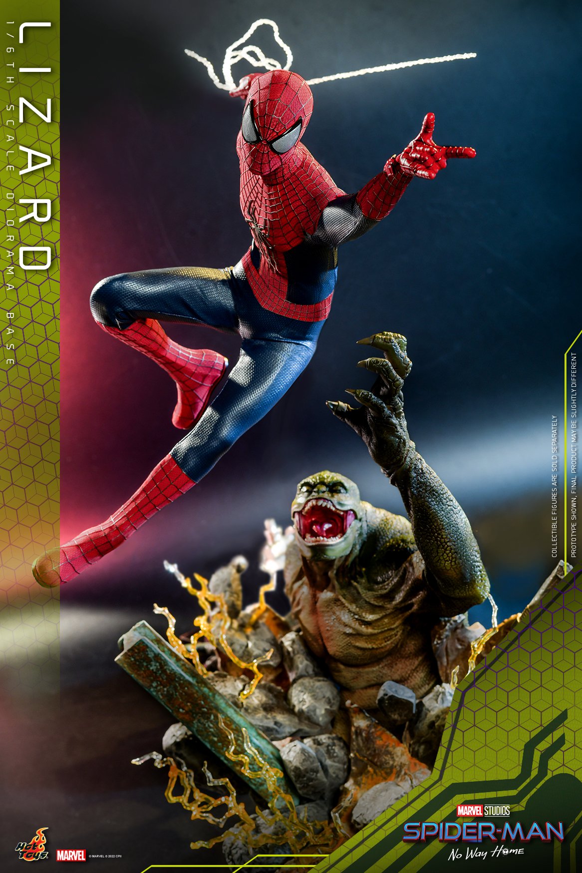 Hot Toys MMS658 1/6 The Amazing Spider-Man 2 - The Amazing Spider-Man + ACS013 1/6 Spider-Man: No Way Home - Lizard Diorama Base