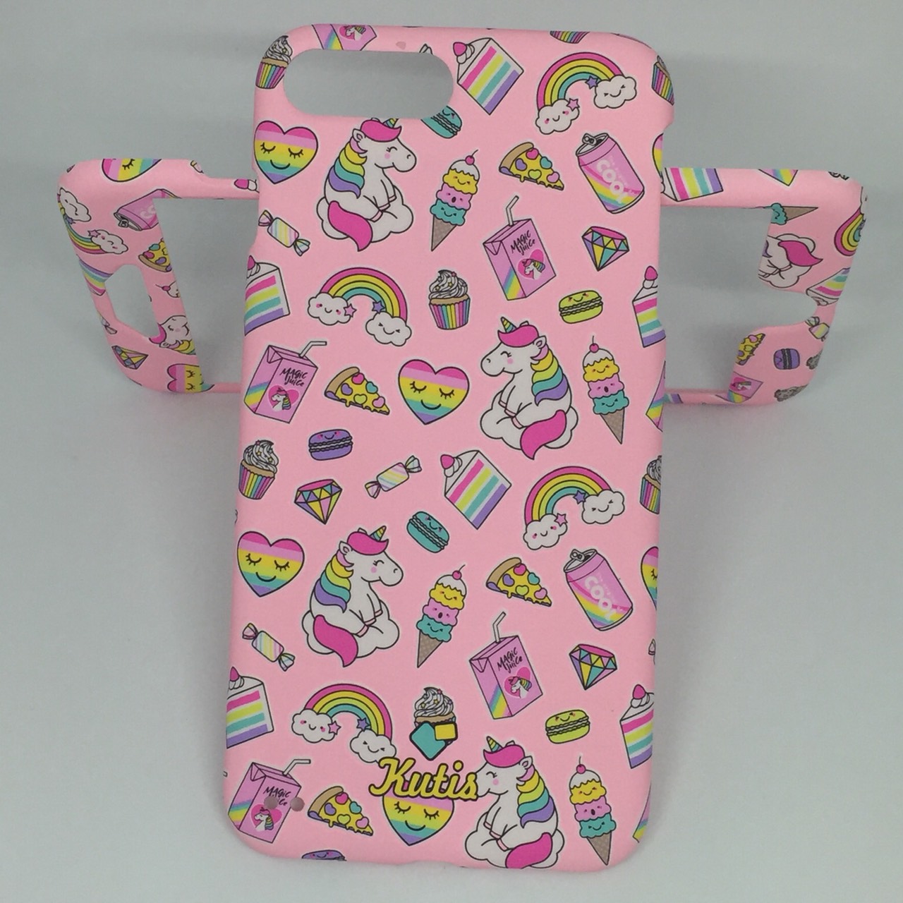 เคสคูทิส(Kutis)ไอโฟน7พลัส,8พลัส(ลายยูนิคอร์นอวบนั่ง)มาใหม่ เคสประกบหน้า-หลัง เคสเรืองแสง เคสลายวินเทจ ร้านSuperhero Klongthom