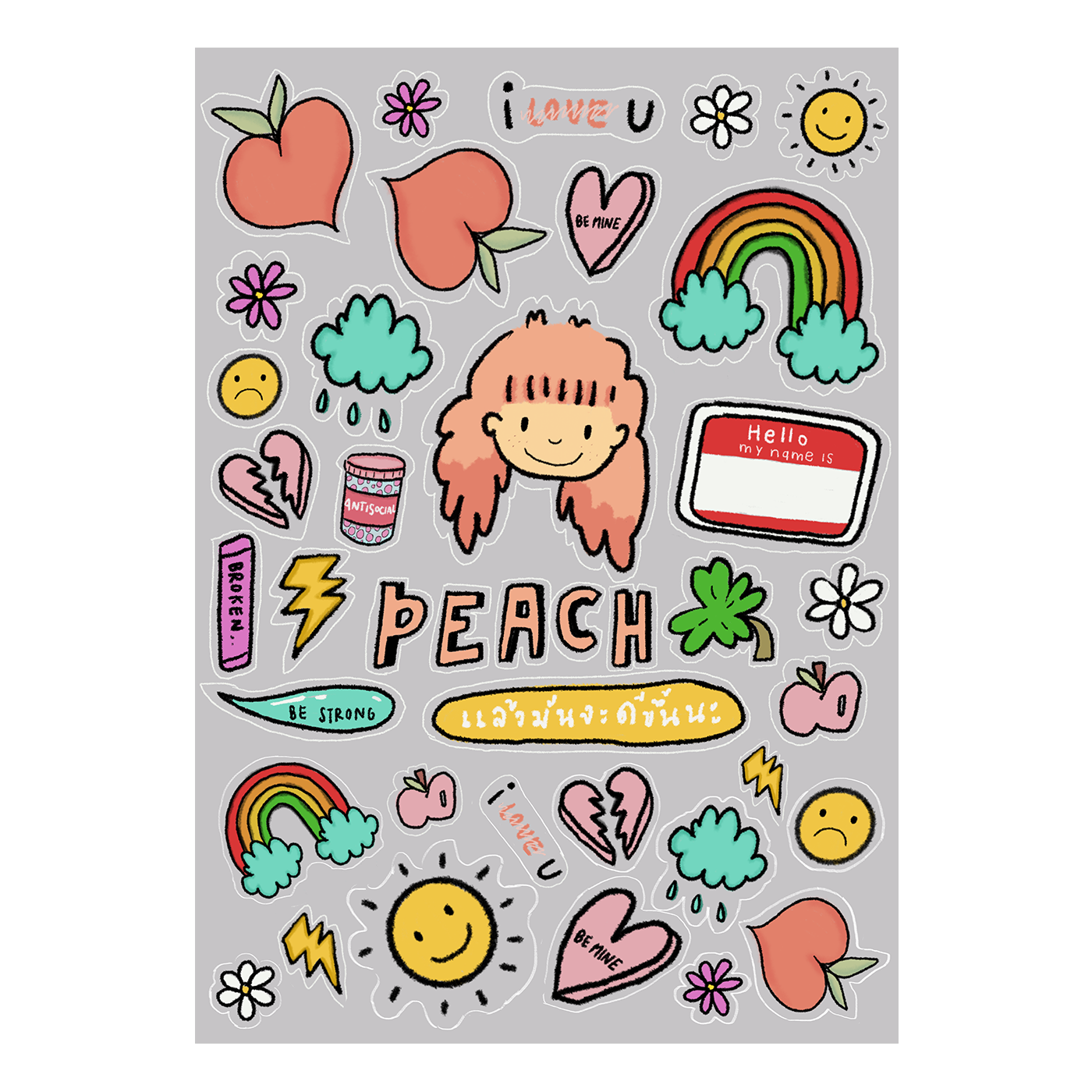 LUKPEACH : STICKER