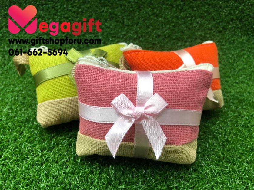 กระเป๋าสตางค์ ทูโทนผ้ากระสอบ