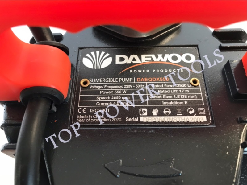 ปั๊มแช่มิเนียม 1.5" DAE-QDX-550 DAEWOO