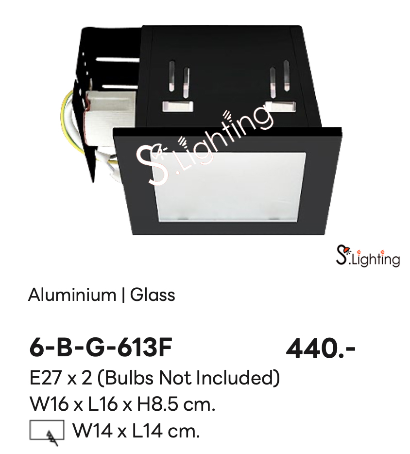โคมไฟดาวไลท์ฝังฝ้า 6-B-G-613F