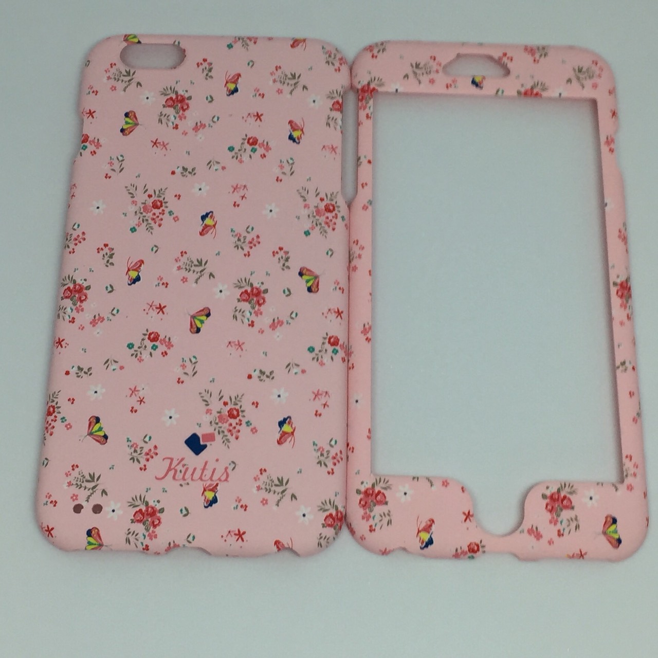 เคสคูทิส (Kutis) ไอโฟน6พลัส,6Sพลัส(ลายดอกไม้ สีชมพู)