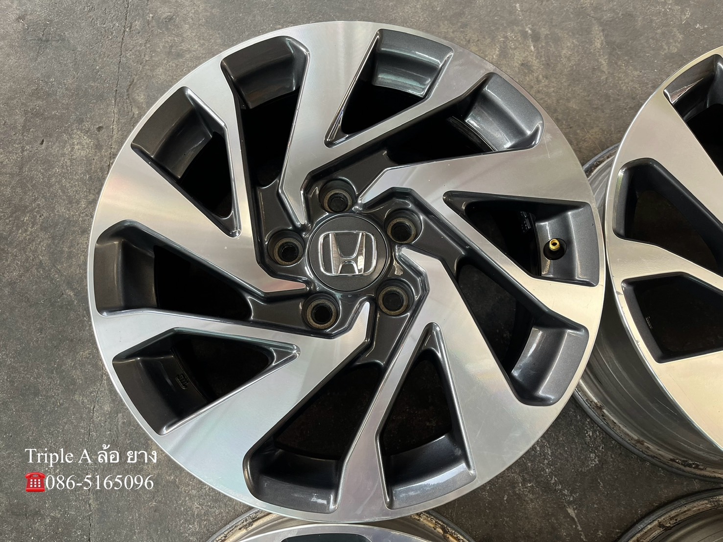 ✨ล้อแม็ก 5รู114✨Honda Civic FC ขอบ 16 เทาหน้าเงา