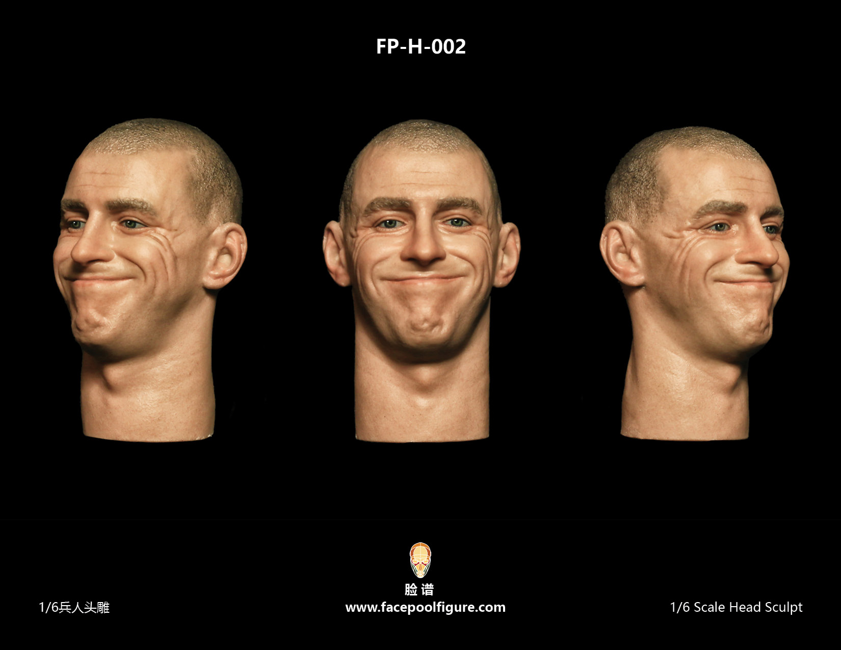 Facepoolfigure FP-H-001 / FP-H-002 Male Head Sculpt with Expression