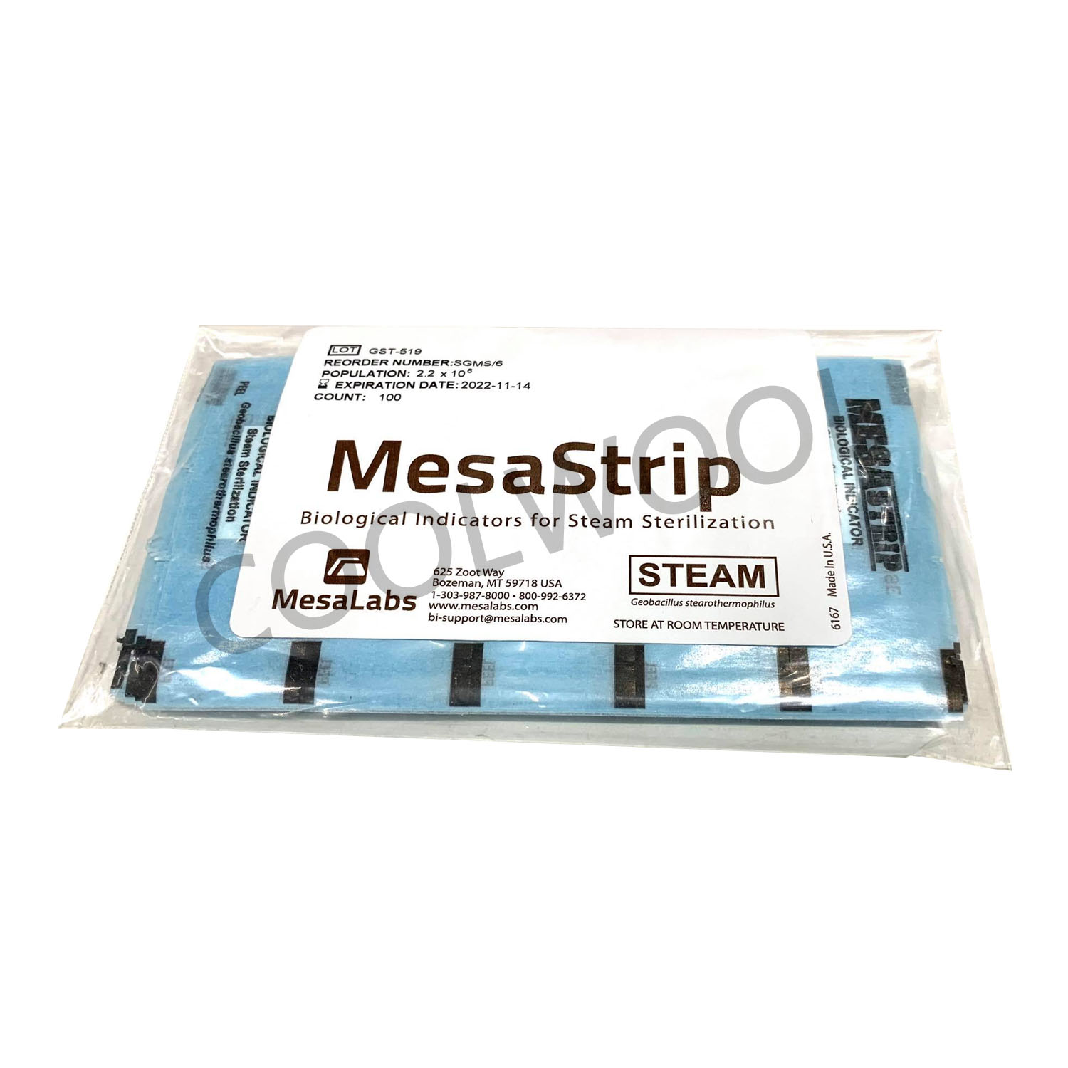 ชุดทดสอบประสิทธิภาพการทำให้ปราศจากเชื้อ steam sterilization 10^6(100pcs/pkg)