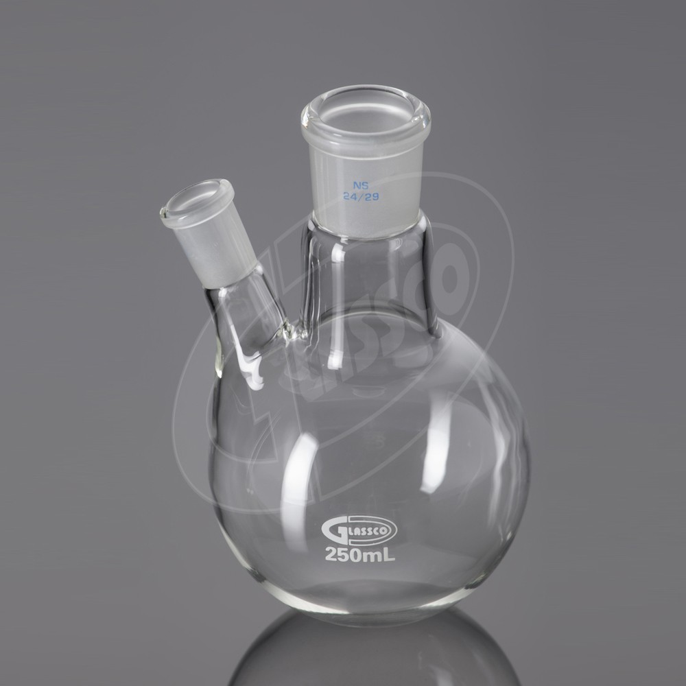 ขวดก้นกลม 2 คอ : 2 Neck Round Bottom Flask with Joint S29/32 S14/23