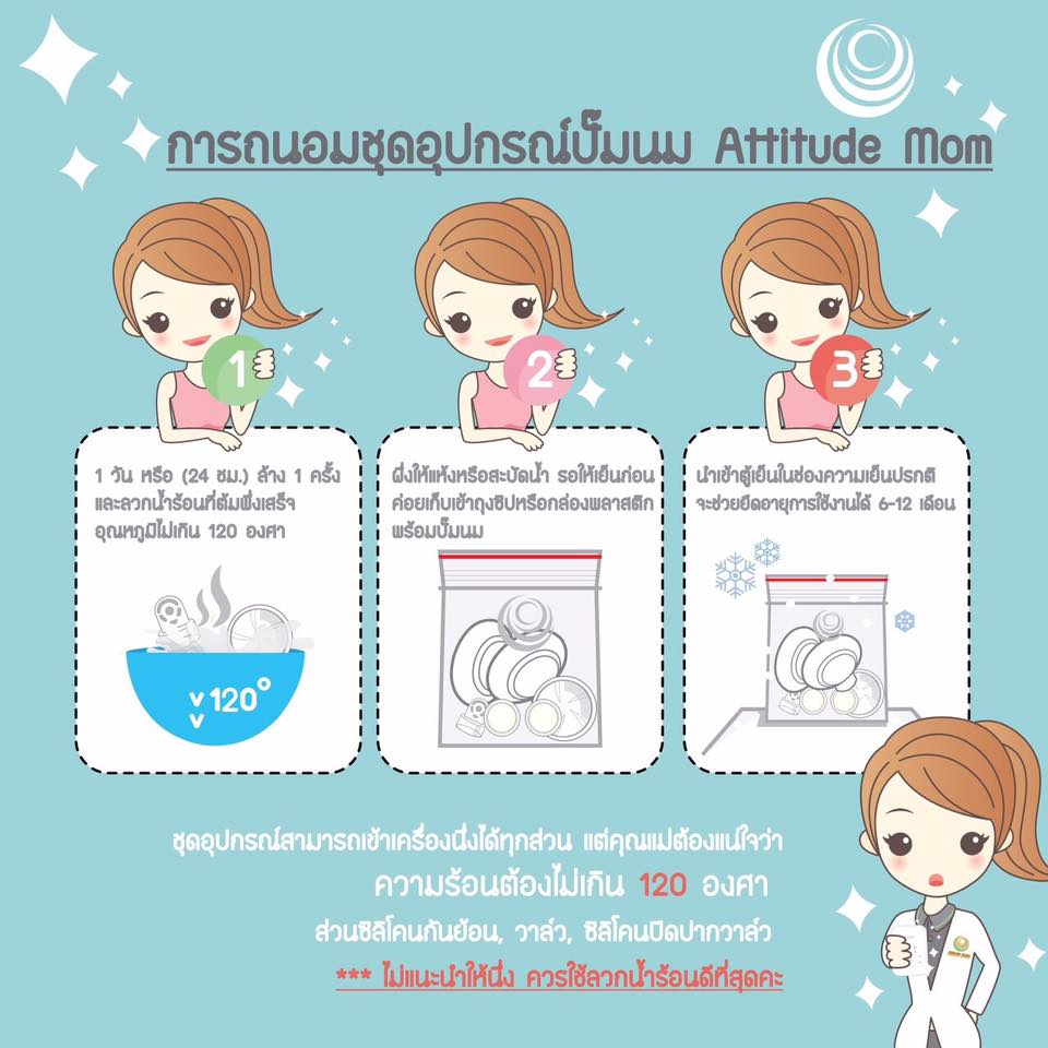 Attitude Mom (แอทติทูดมัม) ฐานตั้งชุดอุปกรณ์เครื่องปั๊มนม จำนวน 1 ชิ้น ฐานวางขวดนม