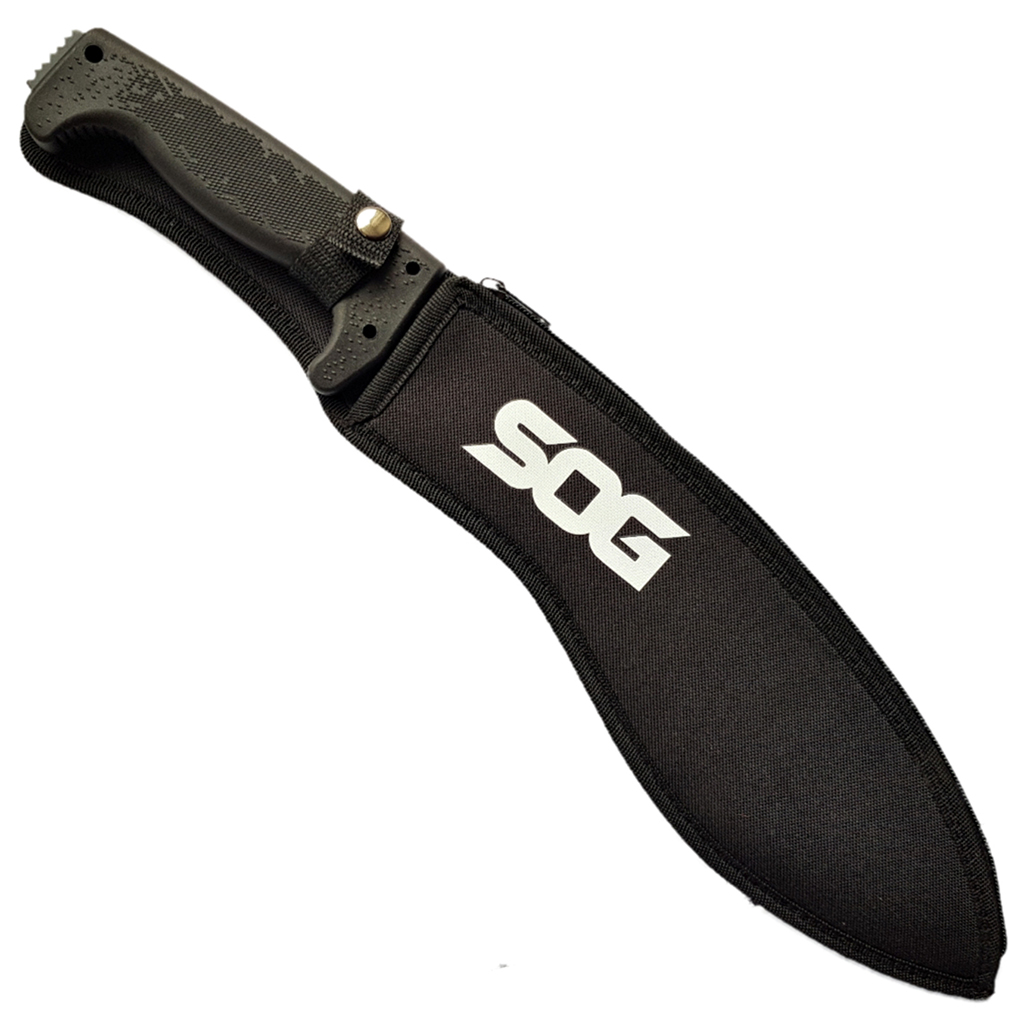 มีดใบตาย มีดกุรข่า SOG Sogfari Kukri Machete ขนาด 18.3 นิ้ว (46.5 ซม.) พร้อมซองผ้าไนล่อนร้อยเข็มขัดสำหรับเก็บมีด
