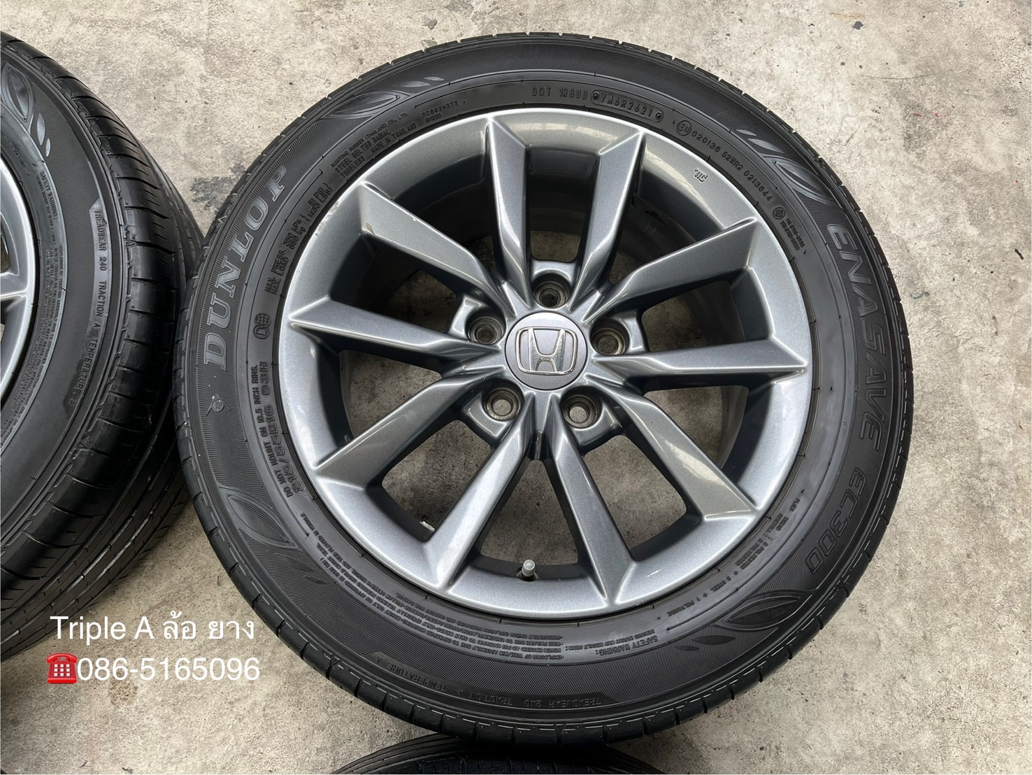 ✨ล้อแม็ก✨Honda Civic FC ขอบ 16 สีเทากัน พร้อมยาง 215-55-16 Dunlop ปี 21