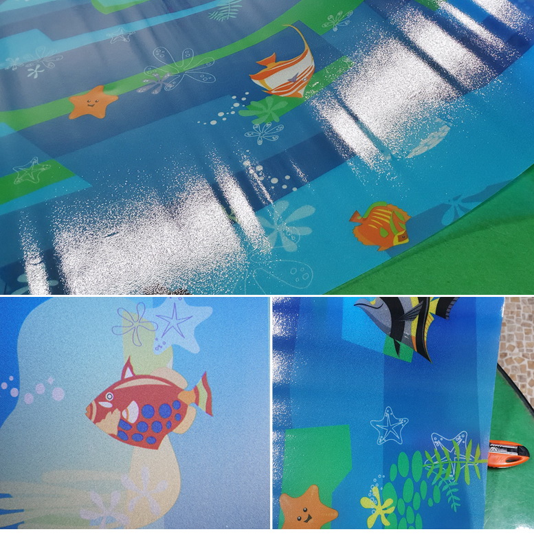 รุ่น 80021 สูญญากาศติดกระจกลายทะเลปลา กว้าง 90 cm