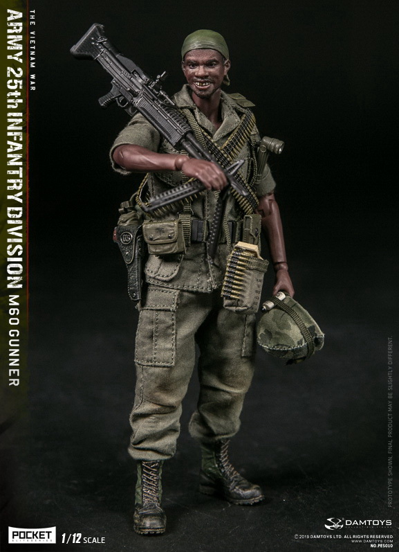 DAMTOYS PES010 1/12 POCKET ELITE SERIES : ARMY 25th Infantry Division M60 GUNNER