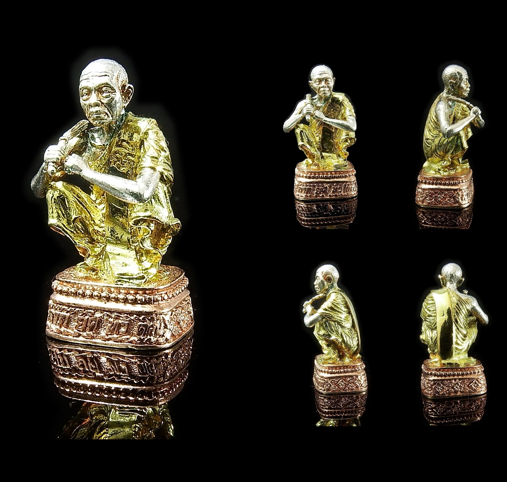 รูปเหมือนหลวงพ่อคูณ รุ่น ลาภ-ยศ-ทวีคูณ เนื้อทองเหลือง ตอกโค้ด ๓๗๐
