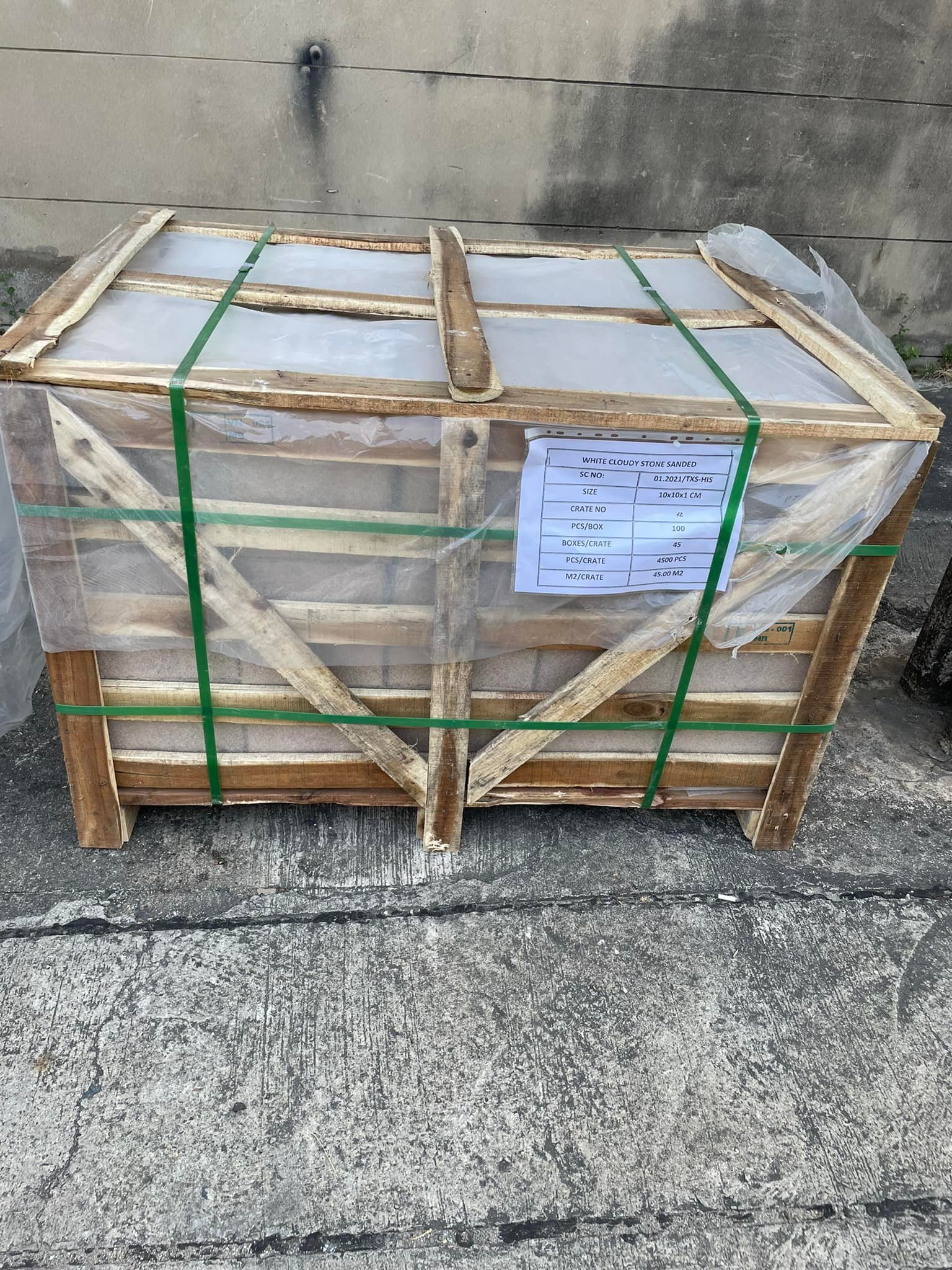 หินธรรมชาติ หินปูสระว่าย White Cloudy SIZE10x10