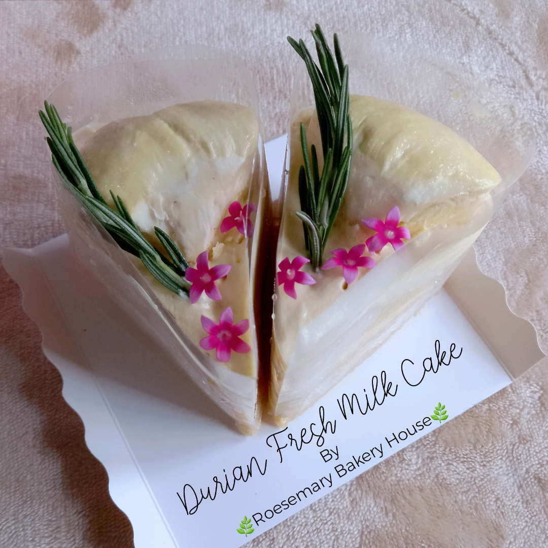 เค้กทุเรียนครีมสด (2 ปอนด์) Durian Fresh Milk Cake (2 Pound / 7" x 7") 2 ชั้น