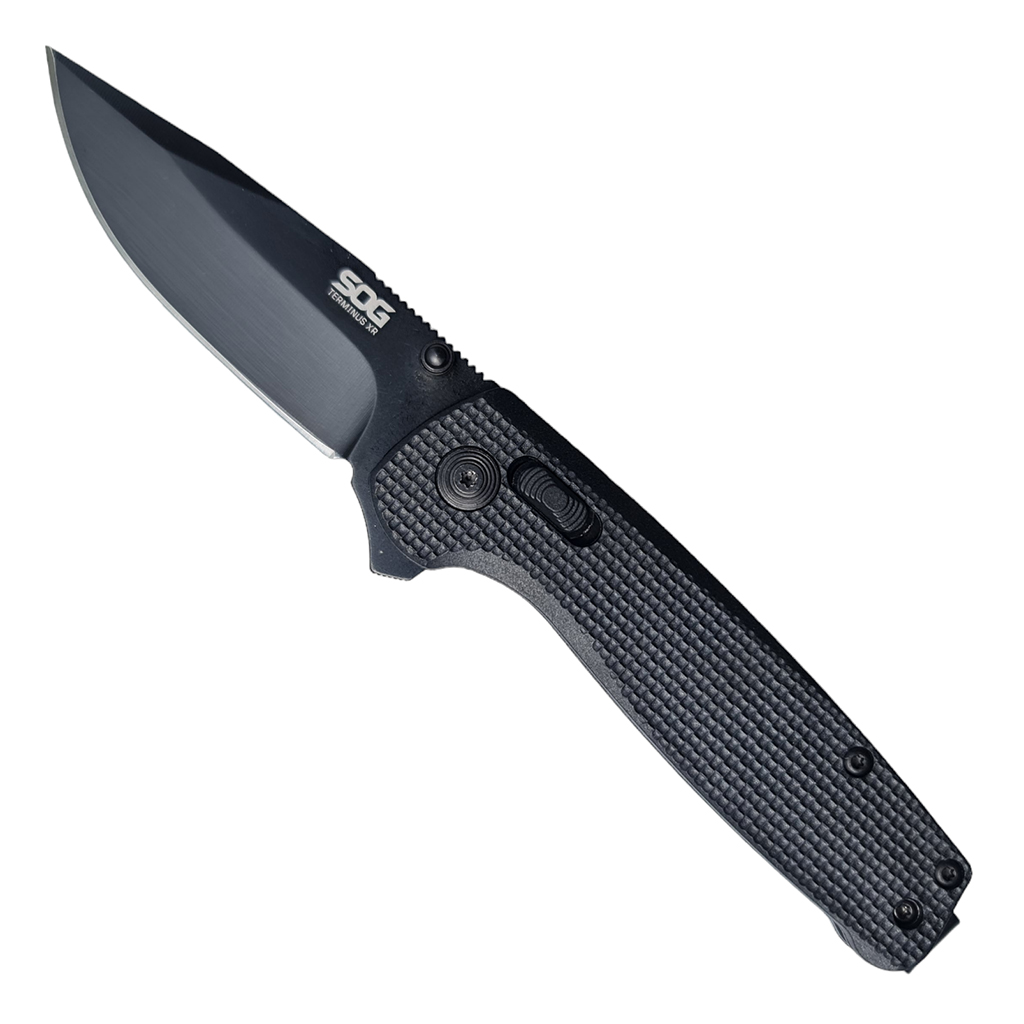 มีดพับ SOG Terminus XR Limited Series CRYO D2 ขนาด 7 นิ้ว (18 ซม.) สีดำ