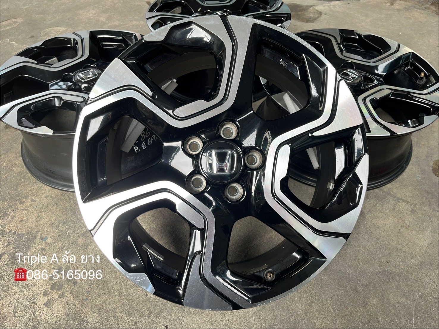 ✨ล้อแม็ก 5รู114✨Honda CRV G5 ตัวท็อป ขอบ 18 ดำหน้าเงา