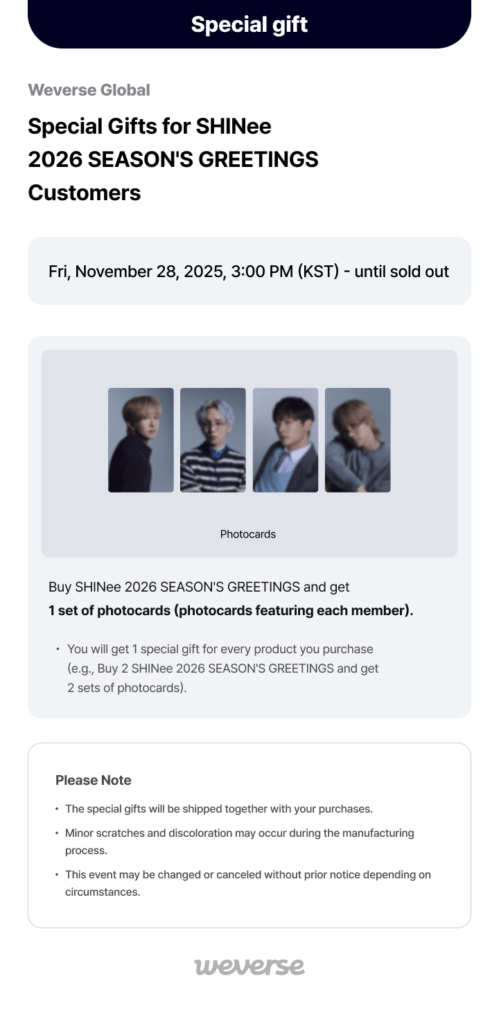 [PRE] SHINee 2026 Season's Greetings