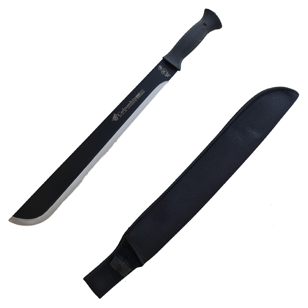 มีดเดินป่า มีดมาเชเต้ Machete ขนาดยาว 22.5 นิ้ว (57 ซม.) พร้อมซองไนล่อนสำหรับเก็บมีด