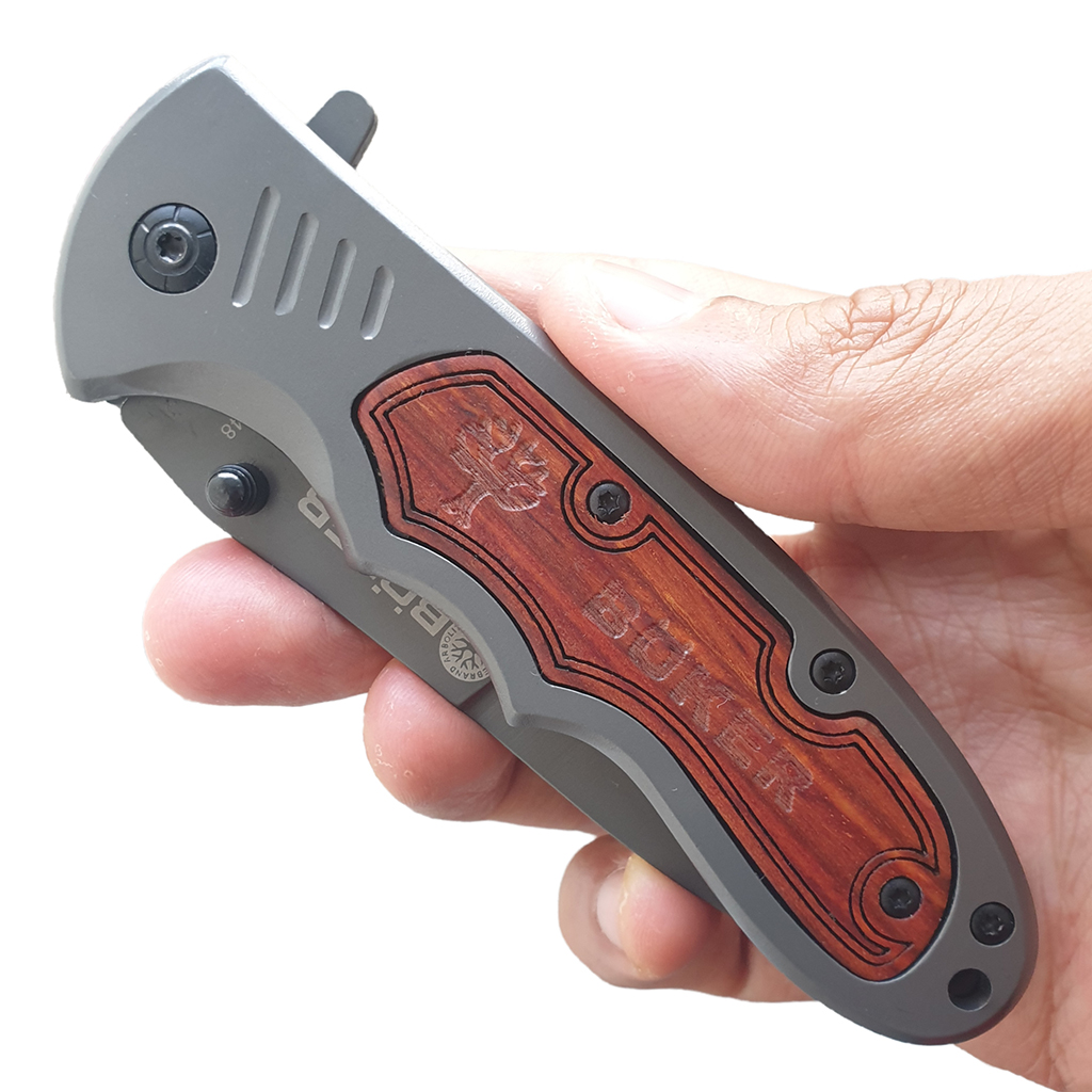 มีดพับ มีดพก BOKER DA48 ขนาด 8 นิ้ว (20.3 ซม.) ด้ามเข้าประกับไม้