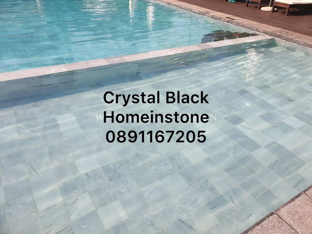 Crystal Black หินปูสระว่ายน้ำ ระเบียง ห้องน้ำ